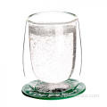 Hot Selling Double Walled Glass Mugs for Tea and Coffee Set of 2